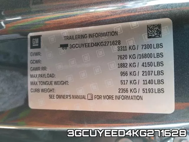 3GCUYEED4KG271628 фото 2