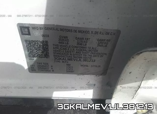 3GKALMEV1JL381213 фото 10