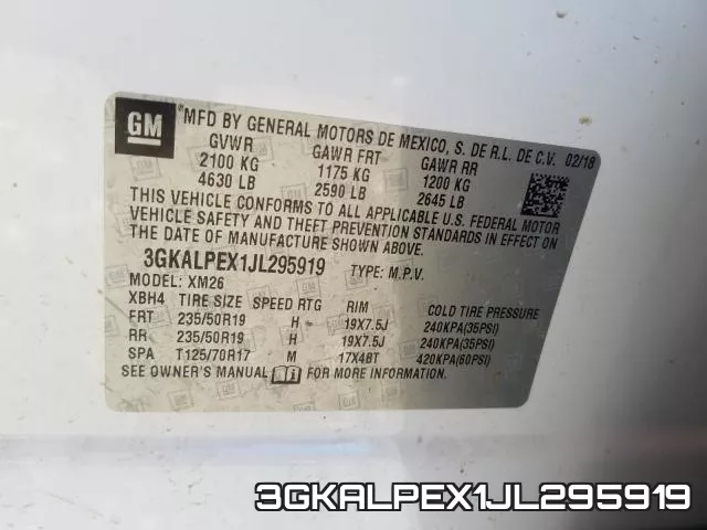 3GKALPEX1JL295919 фото 2