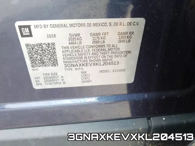 3GNAXKEVXKL204513 фото 2