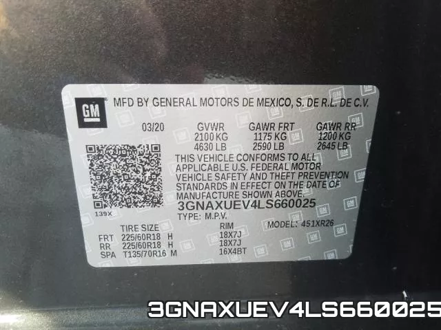 3GNAXUEV4LS660025 фото 2