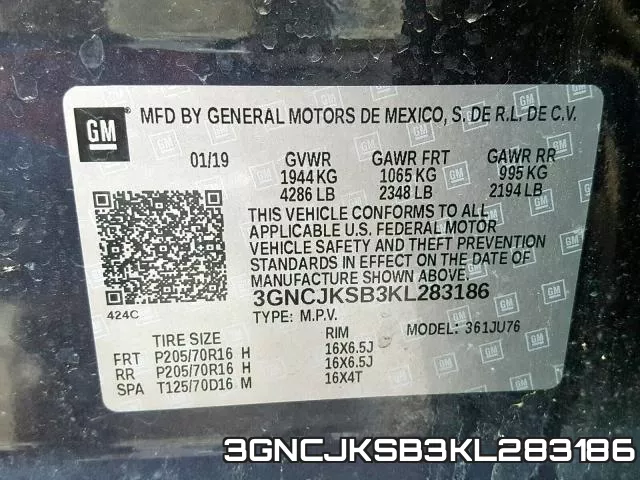 3GNCJKSB3KL283186 фото 2