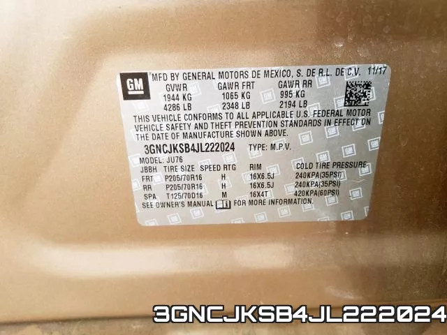3GNCJKSB4JL222024 фото 2