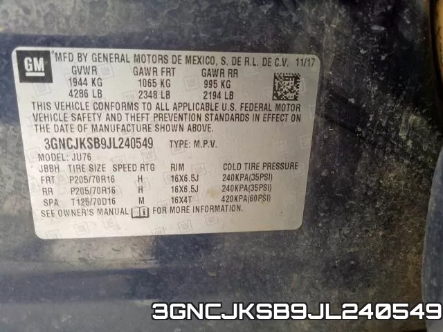 3GNCJKSB9JL240549 фото 2