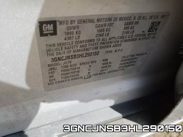 3GNCJNSB3HL290150 фото 2