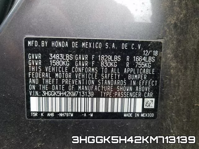3HGGK5H42KM713139 фото 2