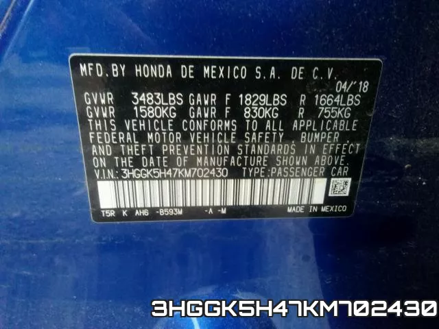 3HGGK5H47KM702430 фото 2