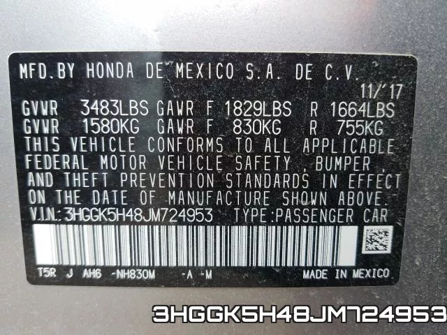 3HGGK5H48JM724953 фото 2