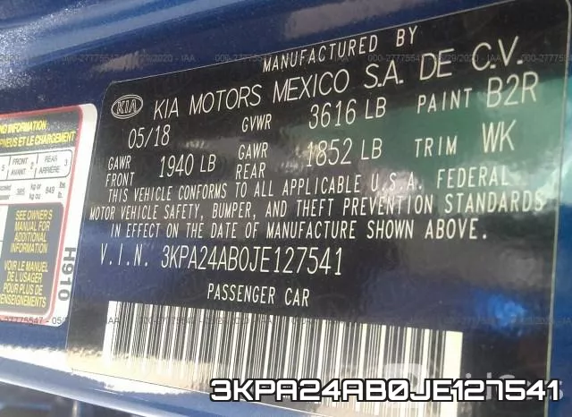 3KPA24AB0JE127541 фото 10