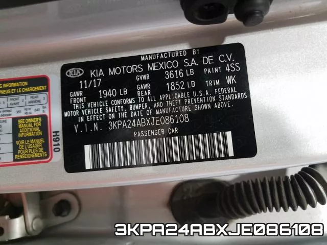 3KPA24ABXJE086108 фото 2