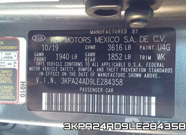 3KPA24AD9LE284358 фото 10