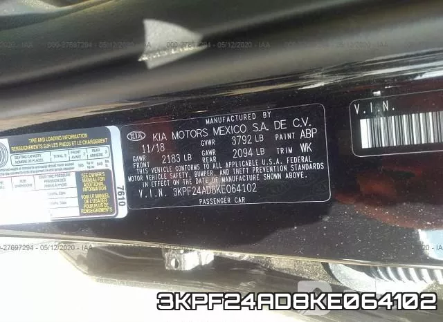 3KPF24AD8KE064102 фото 10