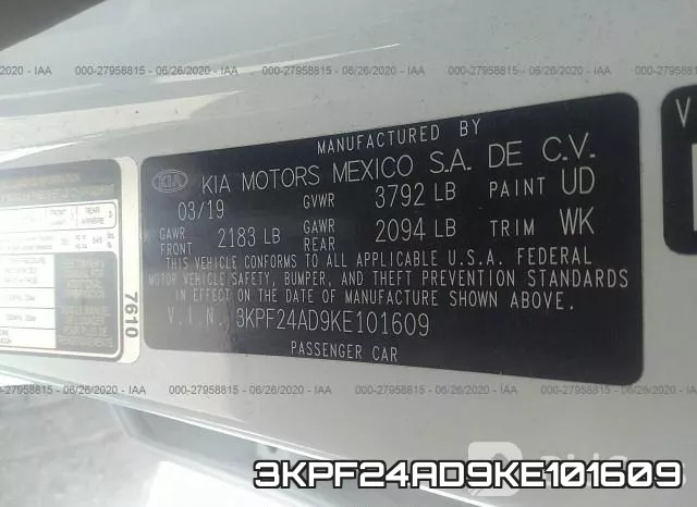 3KPF24AD9KE101609 фото 10