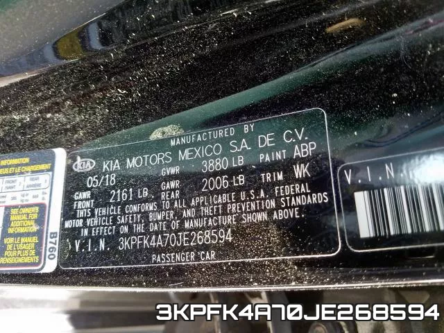 3KPFK4A70JE268594 фото 2