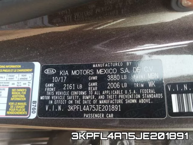 3KPFL4A75JE201891 фото 2