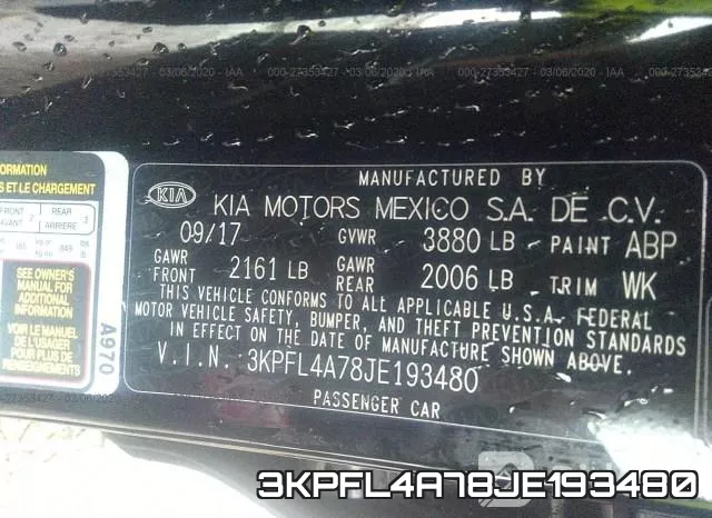 3KPFL4A78JE193480 фото 10
