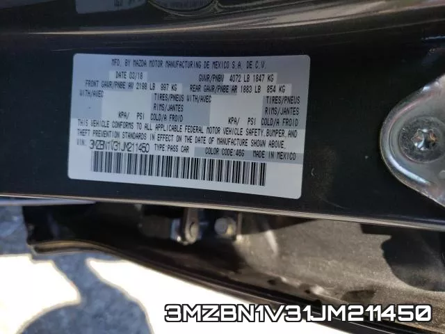 3MZBN1V31JM211450 фото 2