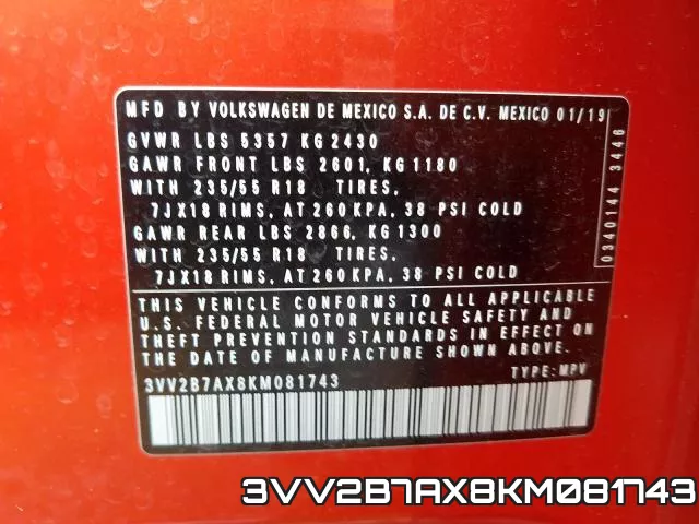 3VV2B7AX8KM081743 фото 2