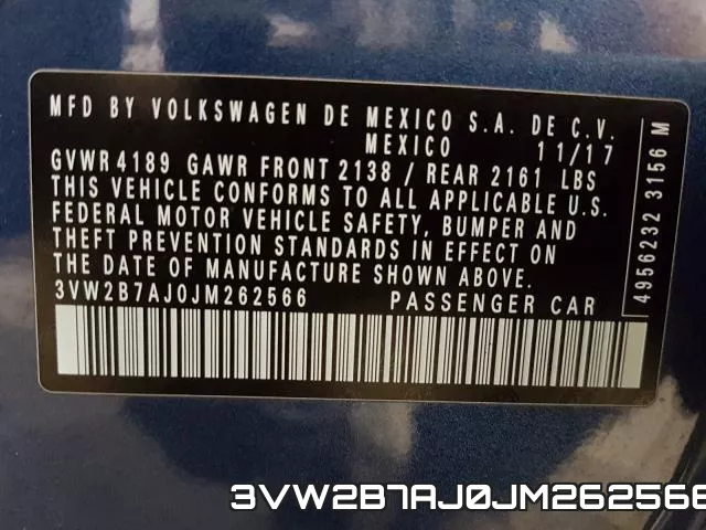 3VW2B7AJ0JM262566 фото 2