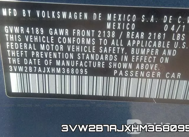 3VW2B7AJXHM368095 фото 10