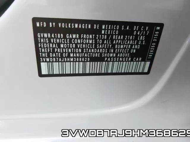 3VWDB7AJ9HM368629 фото 2