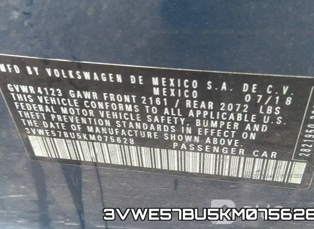 3VWE57BU5KM075628 фото 10