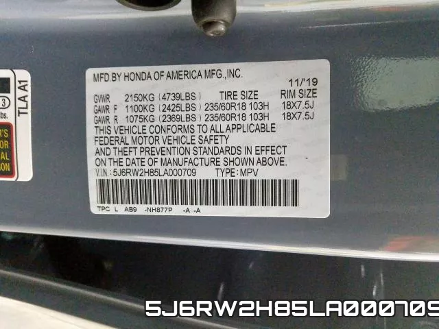 5J6RW2H85LA000709 фото 2