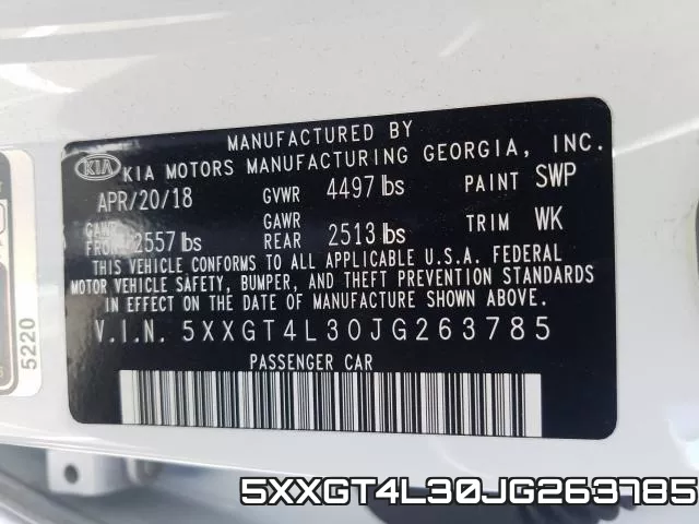 5XXGT4L30JG263785 фото 2