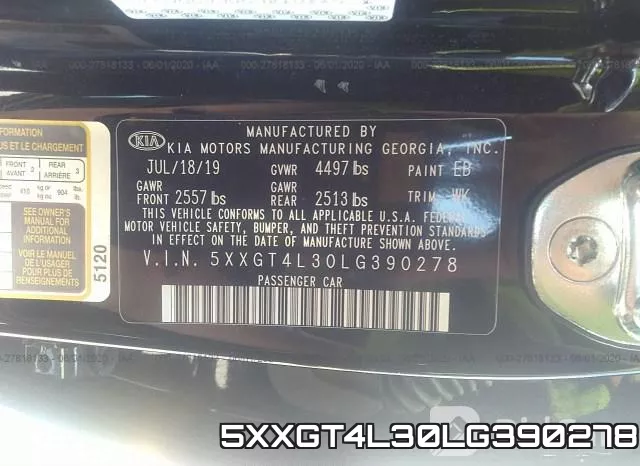 5XXGT4L30LG390278 фото 10