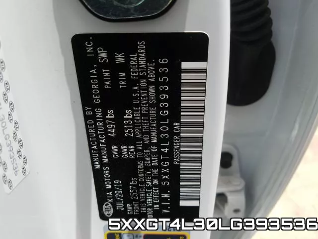 5XXGT4L30LG393536 фото 2