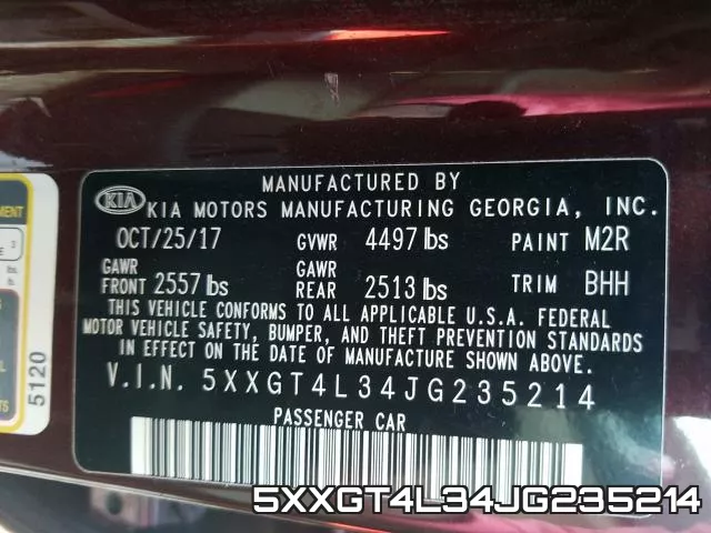 5XXGT4L34JG235214 фото 2