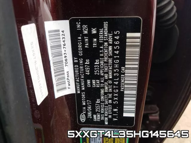 5XXGT4L35HG145645 фото 2