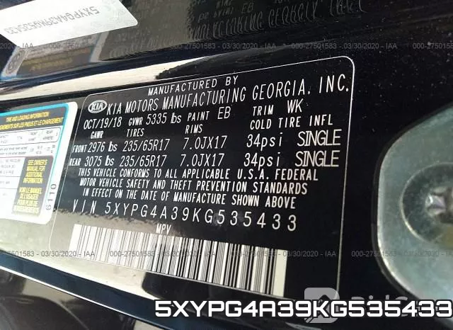5XYPG4A39KG535433 фото 10