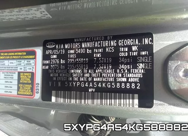 5XYPG4A54KG588882 фото 10