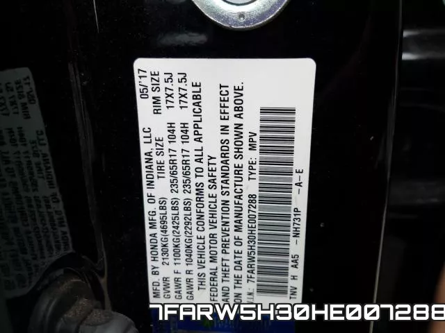 7FARW5H30HE007288 фото 2