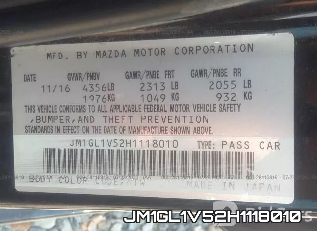 JM1GL1V52H1118010 фото 10