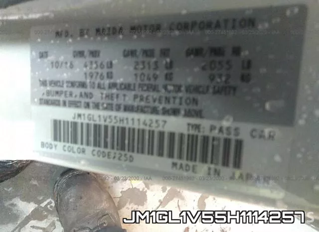 JM1GL1V55H1114257 фото 10
