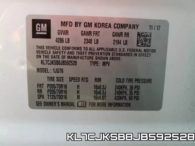 KL7CJKSB8JB592528 фото 2