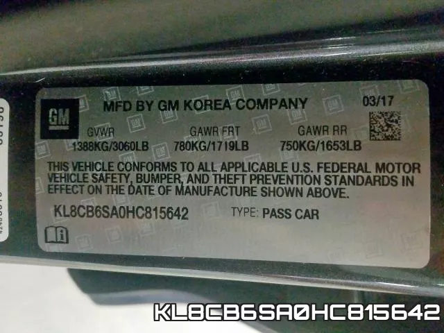 KL8CB6SA0HC815642 фото 2