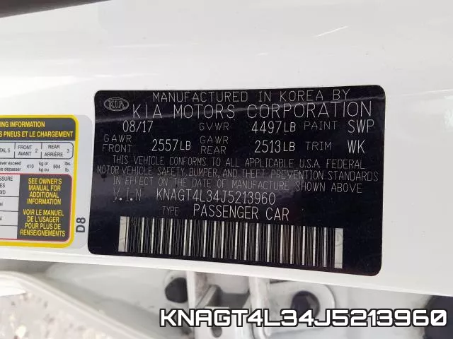 KNAGT4L34J5213960 фото 2