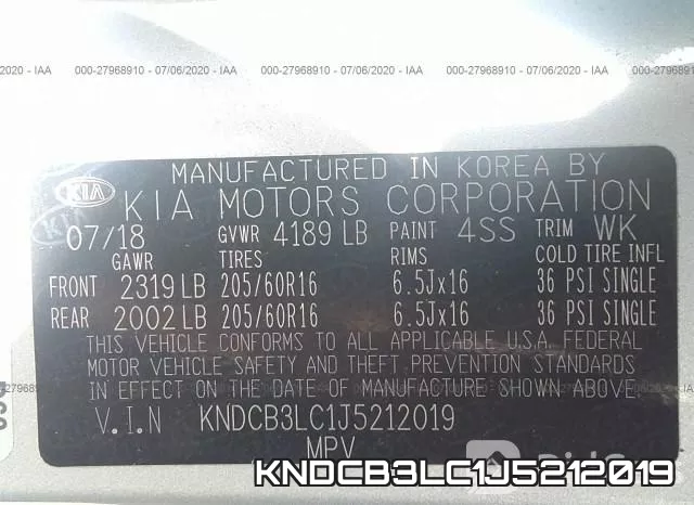 KNDCB3LC1J5212019 фото 10