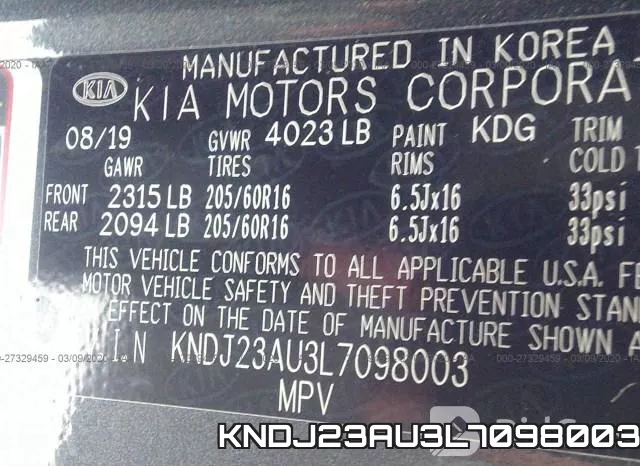 KNDJ23AU3L7098003 фото 10