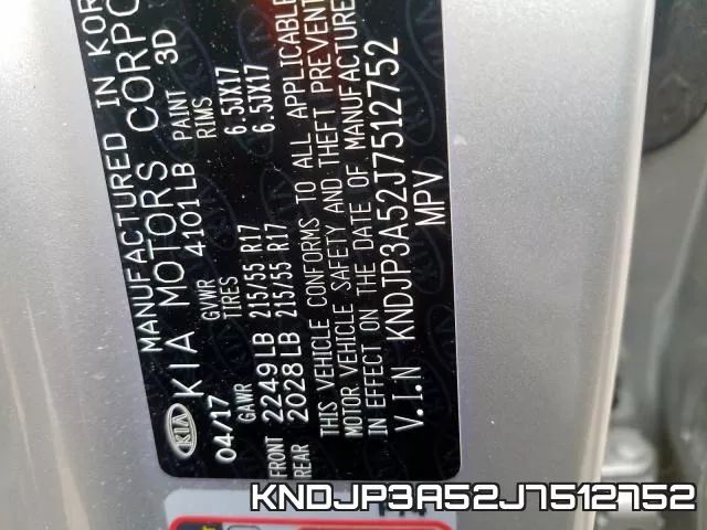 KNDJP3A52J7512752 фото 2