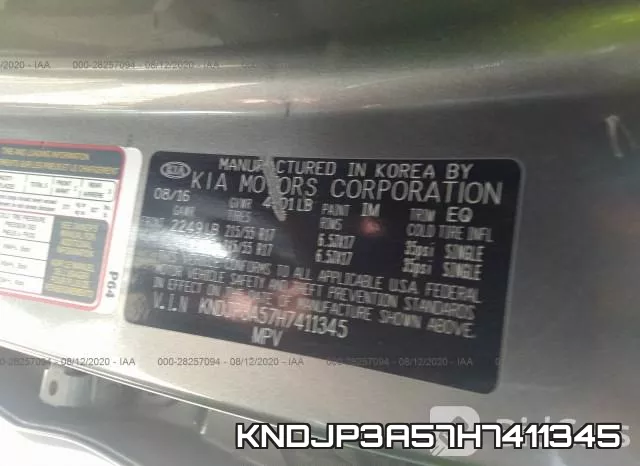 KNDJP3A57H7411345 фото 10