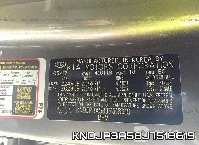 KNDJP3A58J7518619 фото 10