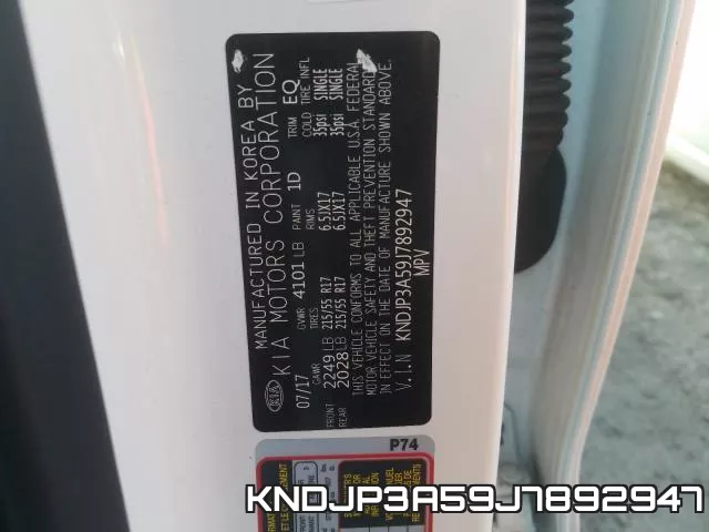 KNDJP3A59J7892947 фото 2