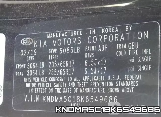 KNDMA5C18K6549686 фото 10