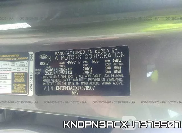 KNDPN3ACXJ7378507 фото 10
