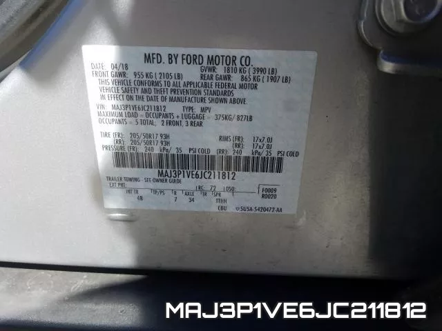 MAJ3P1VE6JC211812 фото 2