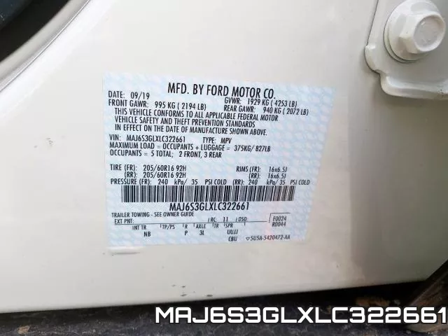 MAJ6S3GLXLC322661 фото 2